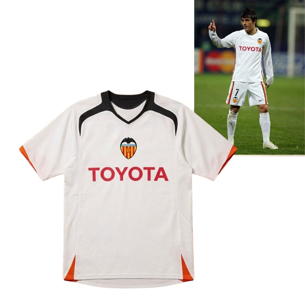 David Villa Valencia CF Jersey 2005 Retro Soccer Jersey Shirt Fan Merch Gift For Brothers - Merchluma
