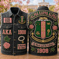 Alpha Kappa Alpha Be Merit And Culture Denim Vest AKA Merch Gift Ideas For Friends - Merchluma