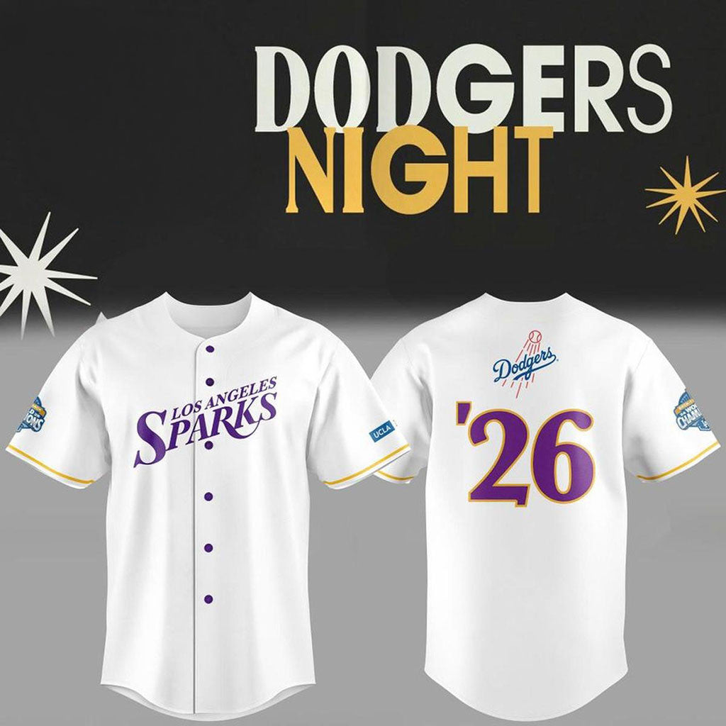 Los Angeles Sparks 2026 Dodgers Night Baseball Jersey LA Sparks Merch Gift For Brothers - Merchluma