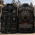 Disturbed I Become So Numb I Can't Feel You There Denim Vest Disturbed Band Merch Fan Gifts - Merchluma