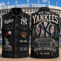 New YorK Yankees Bronx Bombers Denim Vest NY Yankees Merch Gift For Baseball Fans - Merchluma