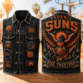 Phoenix Suns Rise Together Denim Vest Phoenix Suns Merch Gifts For The Basketball Enthusiast - Merchluma