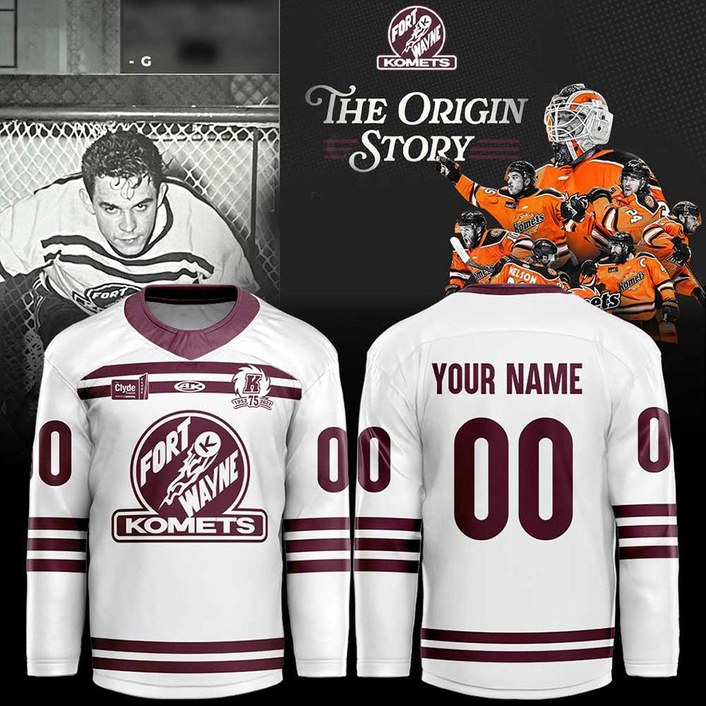 Personalized Fort Wayne Komets Merch 2026 Throwbacks 1952 Replica Hockey Jersey Gift For Fans - Merchluma
