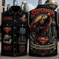 Superman Truth Justice And A Better Tomorrow Denim Vest Superman Merch Gift For Son - Merchluma