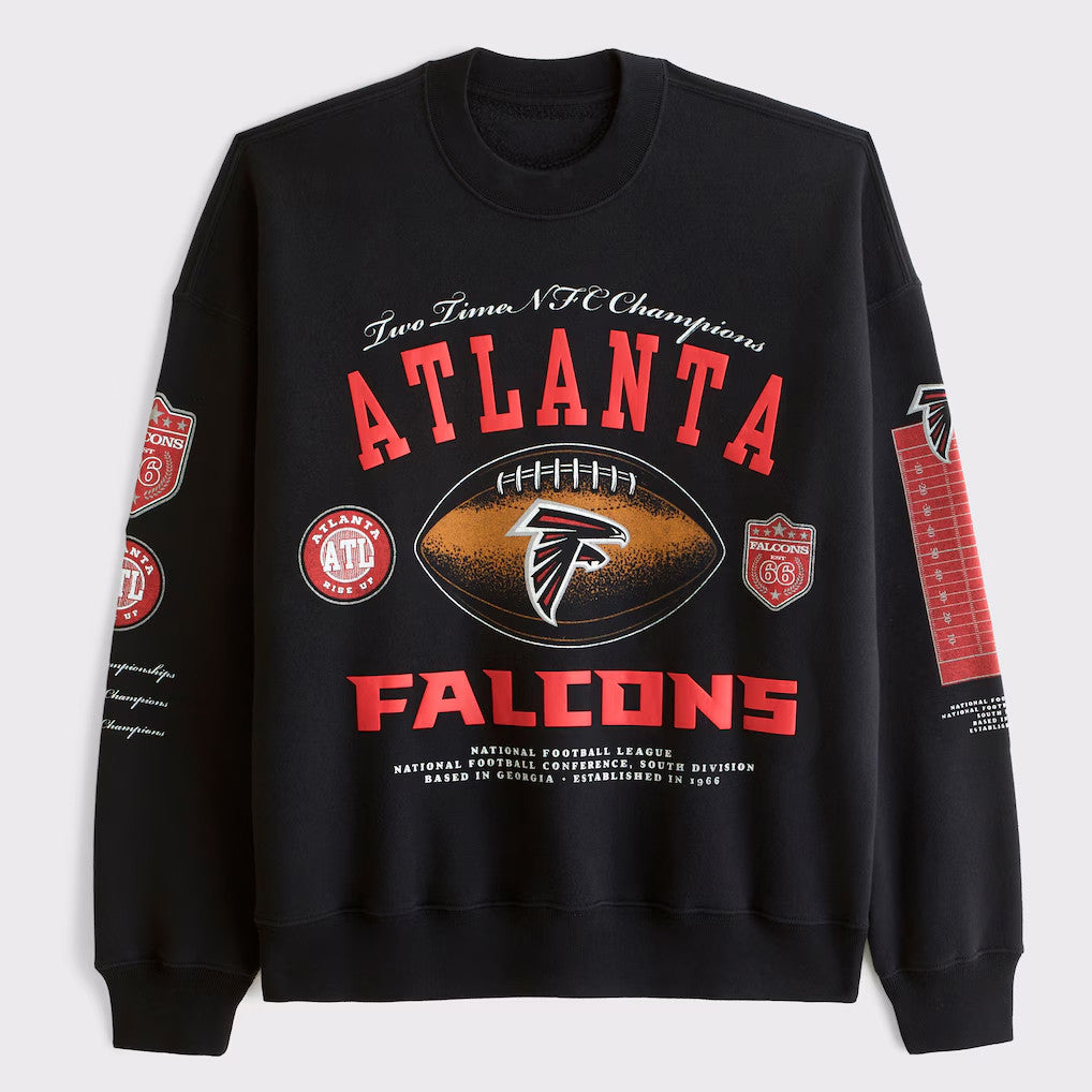 Atlanta Falcons Live Time Champions Black Sweatshirt Falcons Merch Presents For Football Fans - Merchluma
