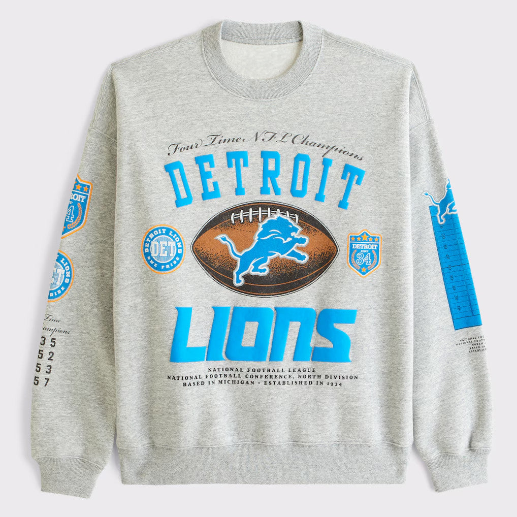 Detroit Lions Four Time Champions Sweatshirt Lions Merch Presents For Football Lovers - Merchluma