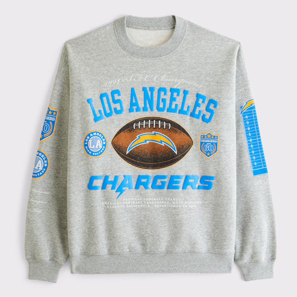 Los Angeles Chargers National Football League Grey Sweatshirt LA Chargers Merch Gifts For Fans - Merchluma