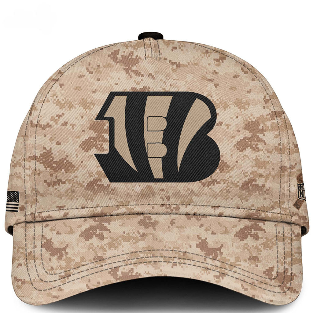 Cincinnati Bengals Veterans Day 2026 Camo Hat Cincinnati Bengals Merch Gift For Football Fans - Merchluma