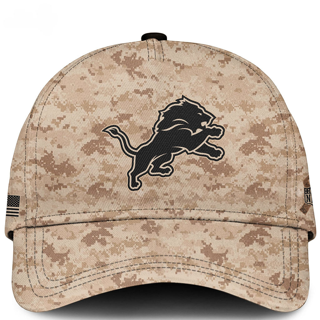 Detroit Lions Veterans Day 2026 Camo Hat Detroit Lions Merch Football Gifts For Men - Merchluma