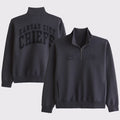 Kansas City Chiefs Football Half-Zip Sweatshirt Chiefs Kingdom Merch Gift For Football Lovers - Merchluma