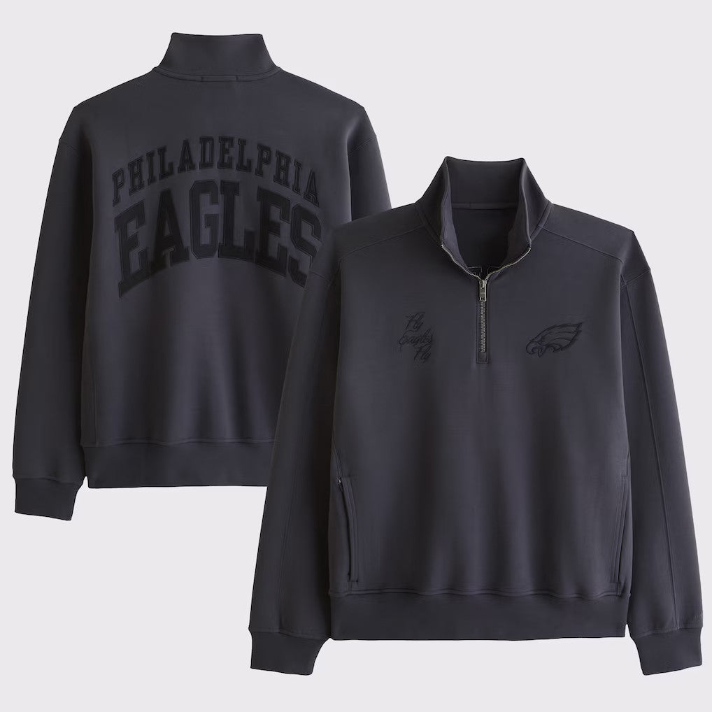 Philadelphia Eagles Football Half-Zip Sweatshirt Fly Eagles Fly Merch Football Gifts For Game Day - Merchluma