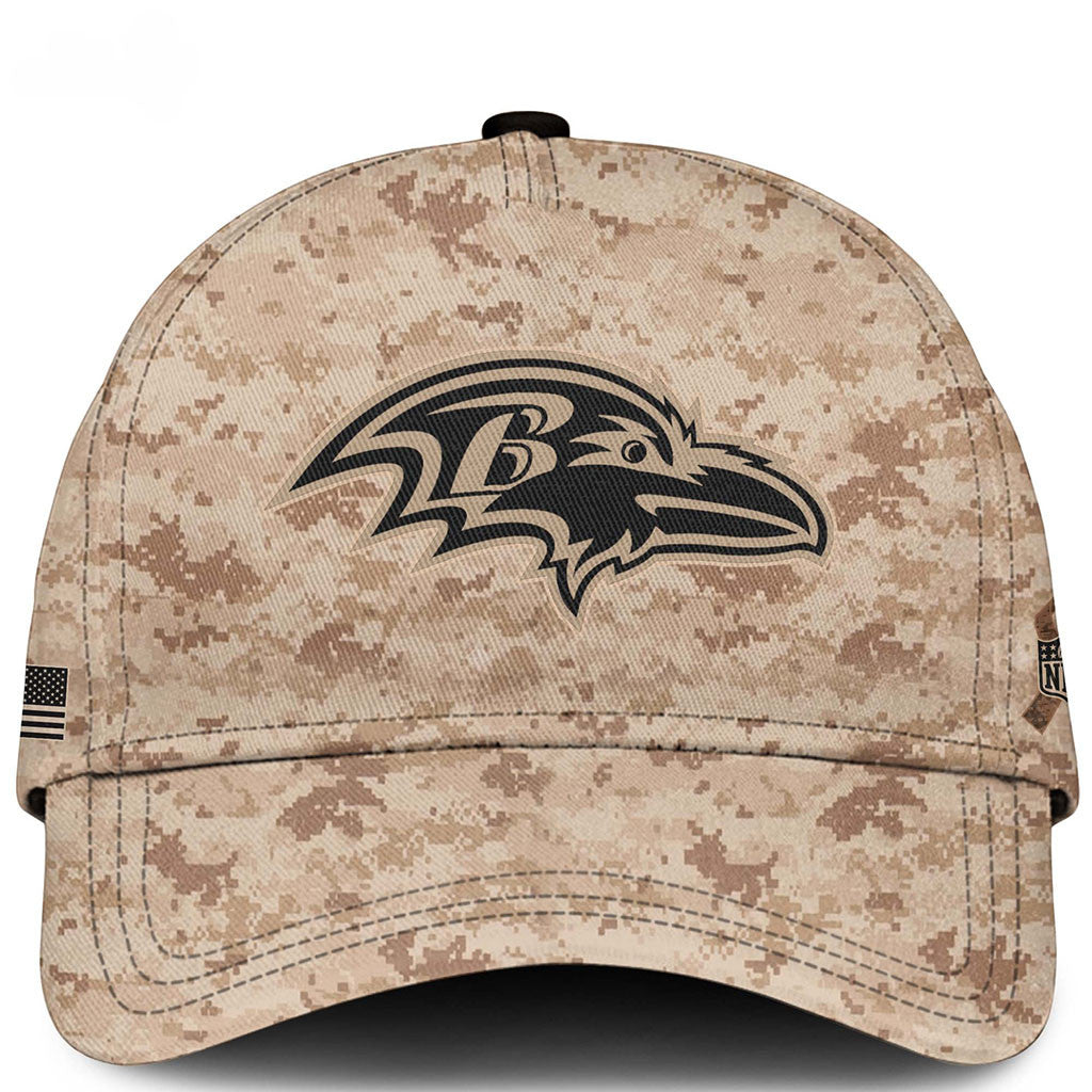 Baltimore Ravens Veterans Day 2026 Camo Hat Baltimore Ravens Merch Present For Veteran Dad - Merchluma