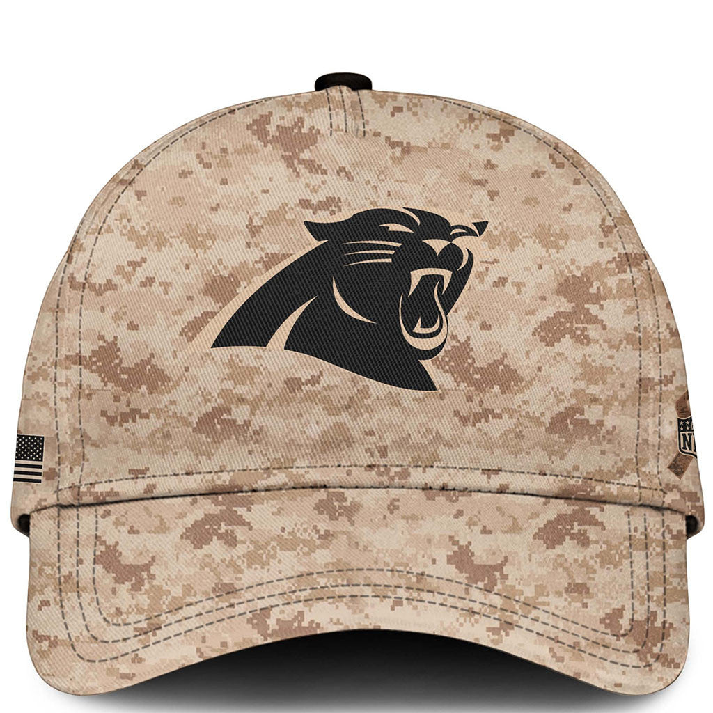 Carolina Panthers Veterans Day 2026 Camo Hat Carolina Panthers Merch Military Honor Gifts - Merchluma