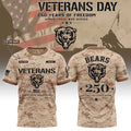 Personalized Chicago Bears Veterans Day 2026 T-Shirt Chicago Bears Merch Veteran Gifts Ideas - Merchluma