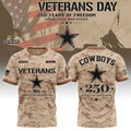 Personalized Dallas Cowboys Veterans Day 2026 T-Shirt Dallas Cowboys Merch Best Veterans Gifts - Merchluma