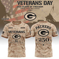 Personalized Green Bay Packers Veterans Day 2026 T-Shirt Packers Merch Retired Military Gifts - Merchluma