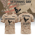 Personalized Houston Texans Veterans Day 2026 T-Shirt Houston Texans Merch Veteran Present - Merchluma