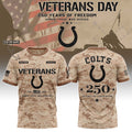 Personalized Indianapolis Colts Veterans Day 2026 T-Shirt Colts Merch Gift For Retired Military - Merchluma
