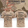 Personalized Kansas City Chiefs Veterans Day 2026 T-Shirt KC Chiefs Merch Gift For Football Fan - Merchluma