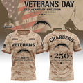 Personalized Los Angeles Chargers Veterans Day 2026 T-Shirt LA Chargers Merch Patriotic Gifts - Merchluma