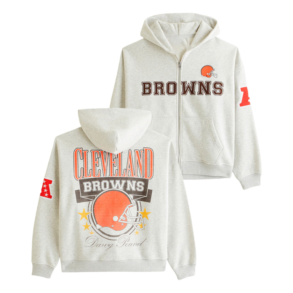 Cleveland Browns Dawg Pound Zip Hoodie Browns Merch Gift Ideas For Football Lovers - Merchluma