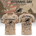 Personalized Miami Dolphins Veterans Day 2026 T-Shirt Miami Dolphins Merch Best Patriotic Gifts - Merchluma