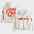 Kansas City Chiefs Football Zip Hoodie Chiefs Kingdom Merch Best Gift For Football Lovers - Merchluma