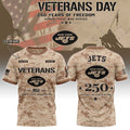 Personalized New York Jets Veterans Day 2026 T-Shirt NY Jets Merch Gifts That Support Veterans - Merchluma