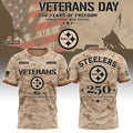 Personalized Pittsburgh Steelers Veterans Day 2026 T-Shirt Steelers Merch Gift For Football Fan - Merchluma