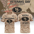 Personalized San Francisco 49ers Veterans Day 2026 T-Shirt Honor Those Who Served 49ers Merch - Merchluma