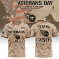Personalized Tennessee Titans Veterans Day 2026 T-Shirt Tennessee Titans Merch Fan Gift Ideas - Merchluma