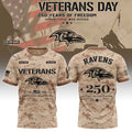 Personalized Baltimore Ravens Veterans Day 2026 T-Shirt Baltimore Ravens Merch Patriotic Gifts - Merchluma