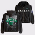 Philadelphia Eagles Est 1933 Black Zip Hoodie Fly Eagles Fly Merch Presents For Football Fans - Merchluma