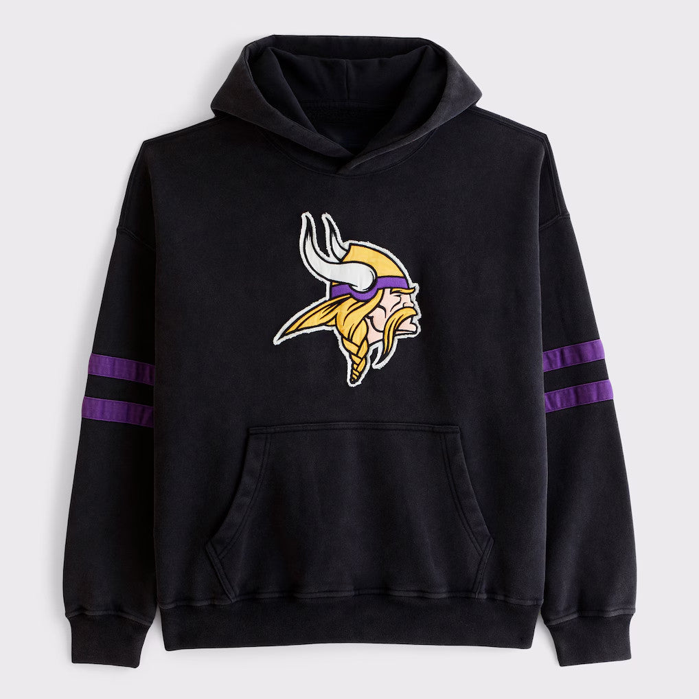Minnesota Vikings Game Day Black Hoodie Vikings Merch Best Gifts For Football Fans - Merchluma