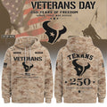 Personalized Houston Texans Veterans Day 2026 Hoodie Houston Texans Merch Patriotic Gift Ideas - Merchluma