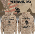 Personalized Minnesota Vikings Veterans Day 2026 Hoodie MN Vikings Merch Best Patriotic Gifts - Merchluma