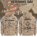Personalized New Orleans Saints Veterans Day 2026 Hoodie NO Saints Merch Gift For Veteran Dad - Merchluma