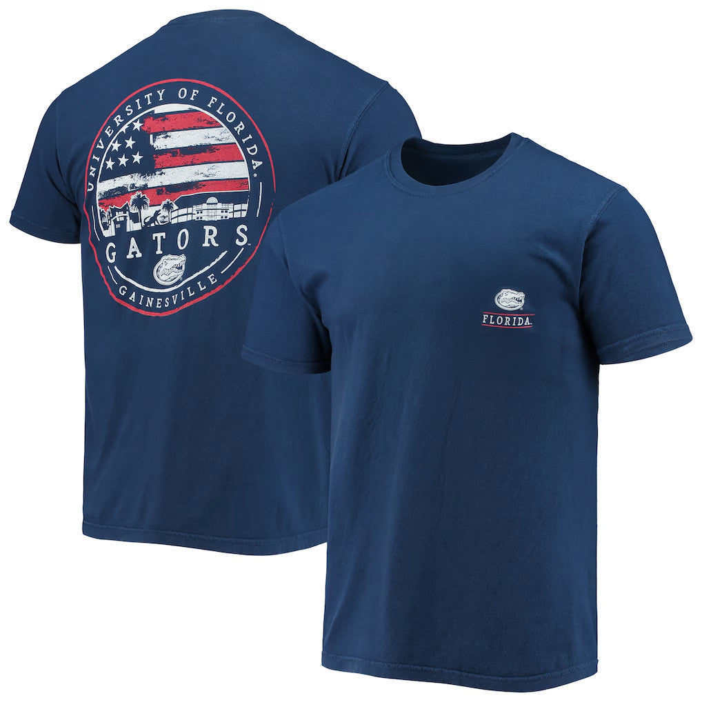 Florida Gators Merch 2026 Florida Gators Campus Americana T-Shirt Navy Football Fan Gear - Merchluma