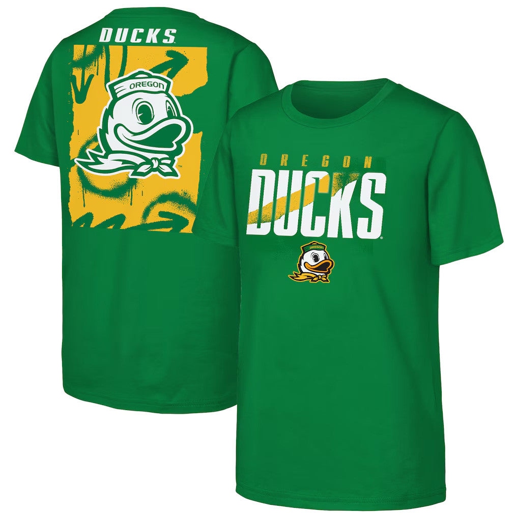 Oregon Ducks Merch 2026 Green Oregon Ducks Cut Through T-Shirt Football Fan Gift Ideas - Merchluma