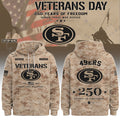 Personalized San Francisco 49ers Veterans Day 2026 Hoodie SF 49ers Merch Football Fan Gifts - Merchluma