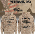 Personalized Baltimore Ravens Veterans Day 2026 Hoodie Baltimore Ravens Merch Patriotic Gifts - Merchluma