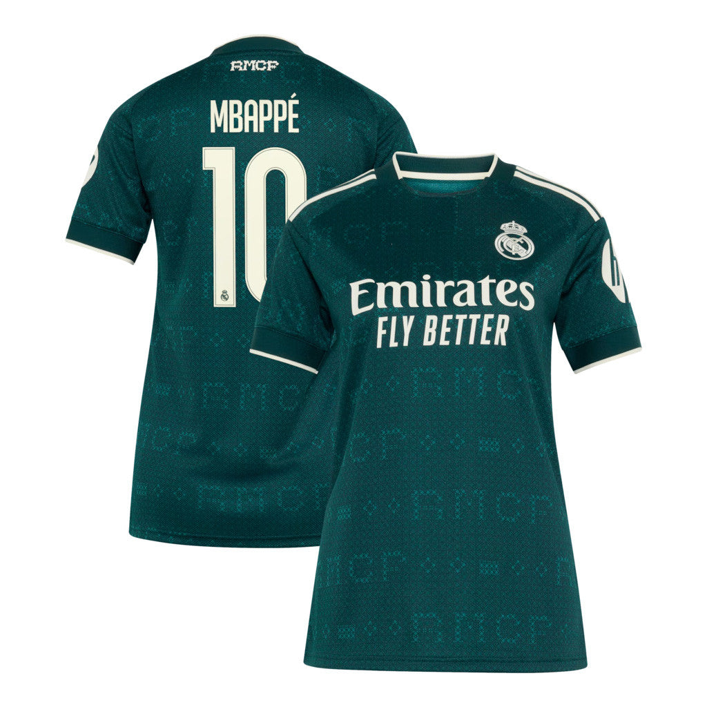 Kylian Mbappe #10 Real Madrid Merch Real Madrid 2026 27 Jersey Green Fans Gifts - Merchluma