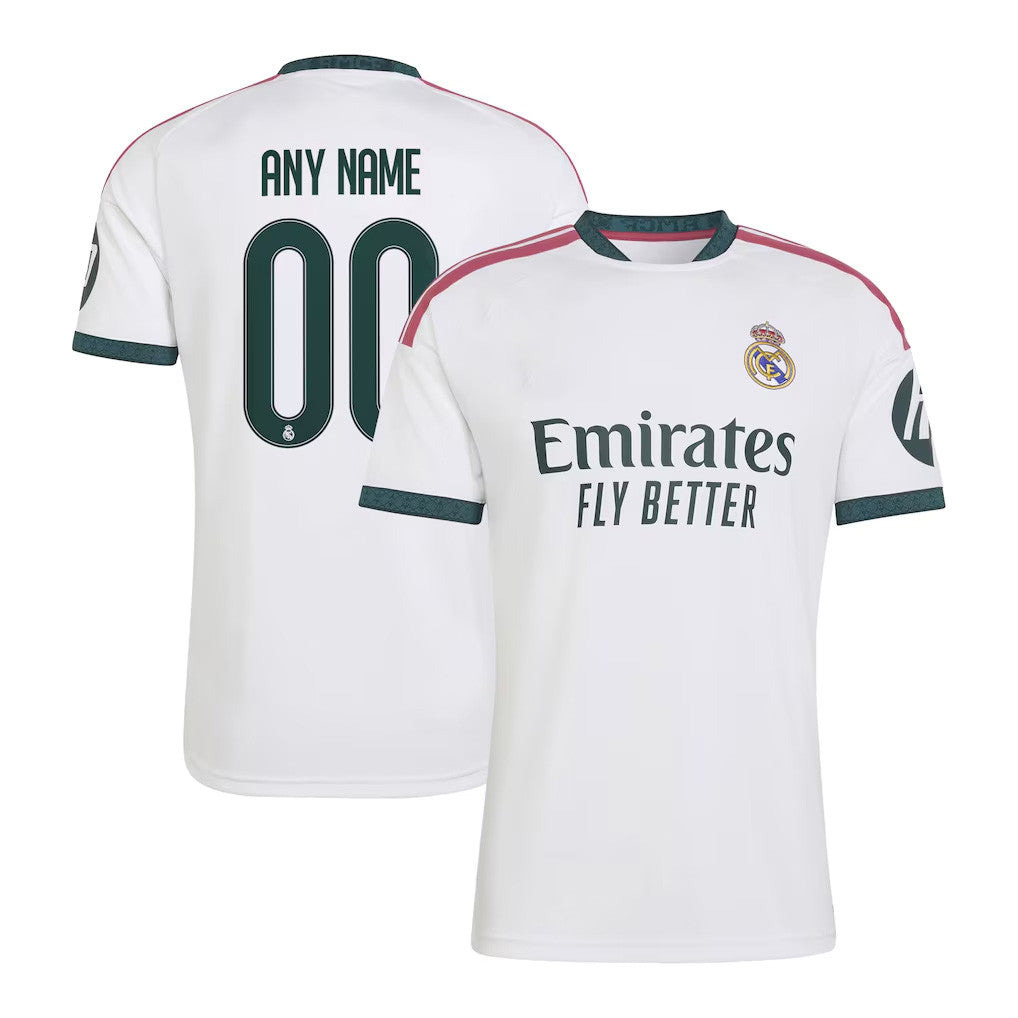Custom Real Madrid Merch White Real Madrid 2026 27 Jersey Gifts For Football Fan - Merchluma
