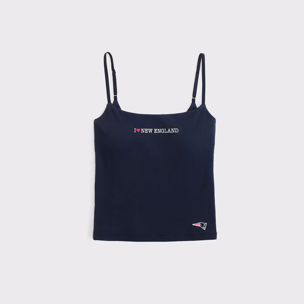 New England Patriots Football Navy Cami Top I Heart New England Game Day Apparel Patriots Merch - Merchluma