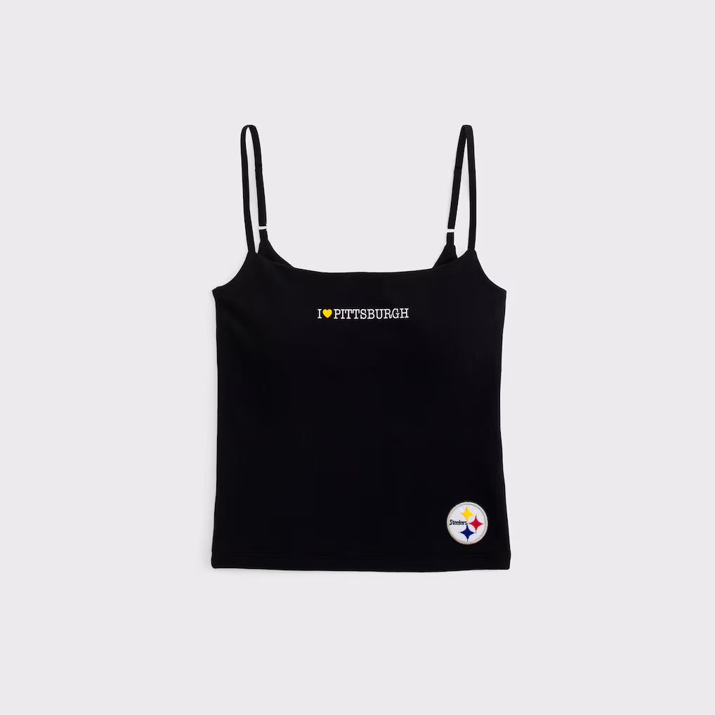 Pittsburgh Steelers Football Black Cami Top Pittsburgh Football Game Day Apparel Steelers Merch - Merchluma