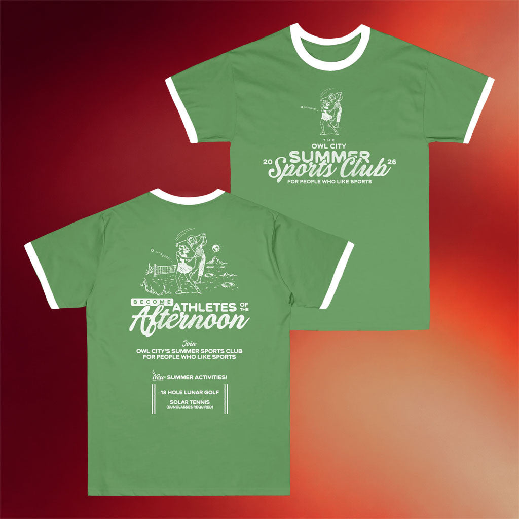 Owl City Merch 2026 Summer Sports Club Ringer T-Shirt Gift Ideas For Music Lovers - Merchluma