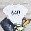 ADPi Market Merch 2026 Alpha Delta Pi T-Shirt White Gifts For Your Girlfriend - Merchluma