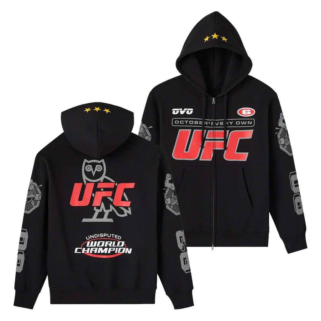 October's Very Own Merch 2026 UFC Zip Hoodie Black Best Gifts For Boyfriend - Merchluma