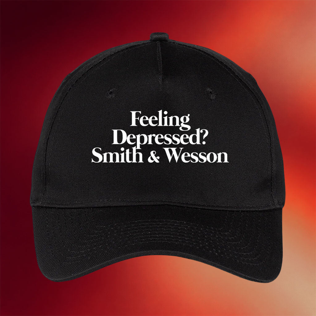 Friends Family Forever Merch 2026 Feeling Depressed Smith And Wesson Hat Embroidered Gifts - Merchluma