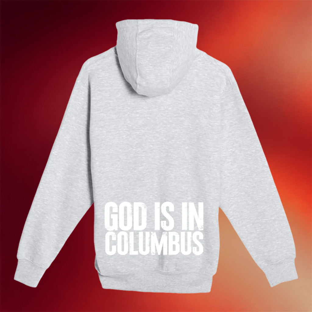 Faith Chapel Merch 2026 God Is In Columbus Zip Hoodie Unique Religious Gifts - Merchluma